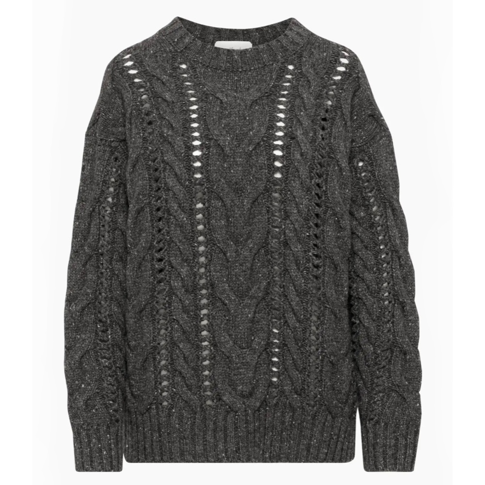 Aritzia Wilfred Bronco Cable Knit Wool Sweater XS Grey NWT - Picture 11 of 14